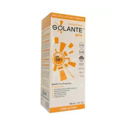 Solante Gold SPF 50+ Cream Sunscreen - Water-Resistant, Hypoallergenic & Paraben-Free