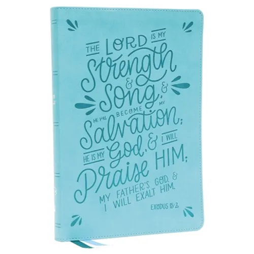Nkjv, Thinline Bible, Verse Art Cover Collection, Leathersoft, Teal, Red Letter, Thumb Indexed, Comfort Print: Holy Bible, New King James Version - Imitation Leather