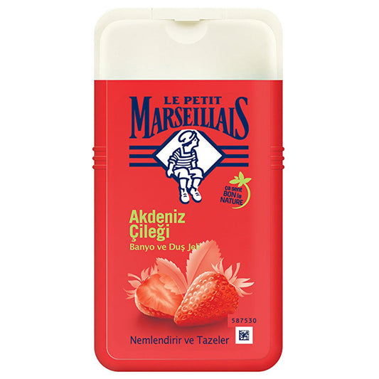 Le Petit Marseillais Strawberry Scented Shower Gel - Gentle, Natural, and Fragrant Cleansing for Sensitive Skin