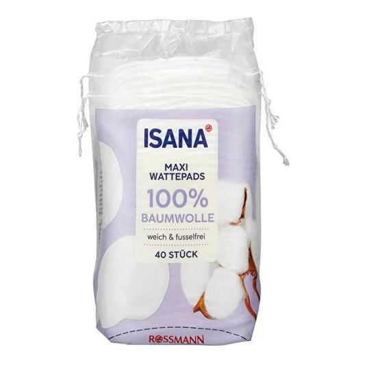 Isana 100% Cotton Maxi Size Cotton Pads for Makeup Removal and Skincare - Soft, Gentle, and Effective