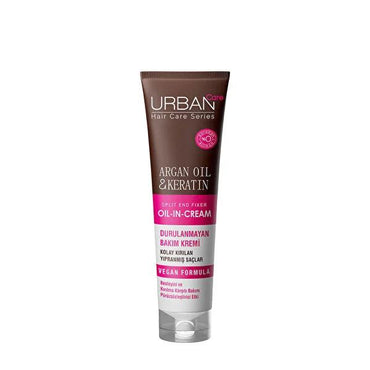 URBAN Care Leave-in Hair Care Cream with Argan Oil & Keratin - Nourishes & Strengthens Fragile Hair, 5.07 fl oz