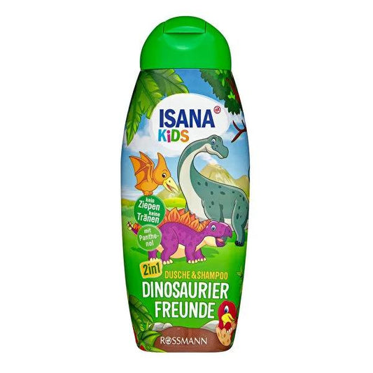 Isana Kids 2-in-1 Shower Gel and Shampoo - Vegan, Dermatologically Tested, 10.14 fl oz