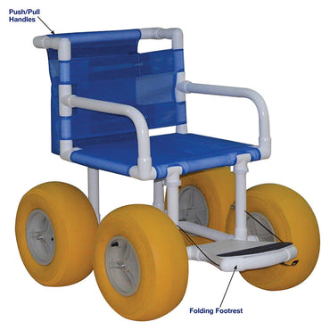 MJM International E720-ATC-YEL Recreational chair, 20" internal width, storage container, 250 lbs weight capacity