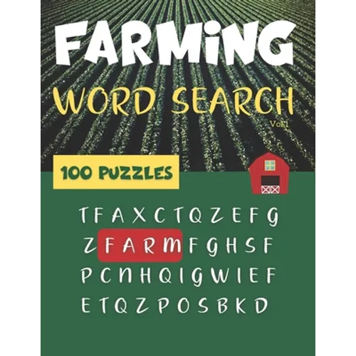Farming Word Search - 100 Puzzles (vol.1): Brain Games for adults and kids - Paperback