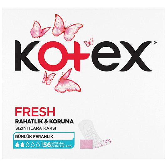 Kotex Daily Sanitary Pads - Soft, Breathable, Fragrance-Free for Women, 56 Count