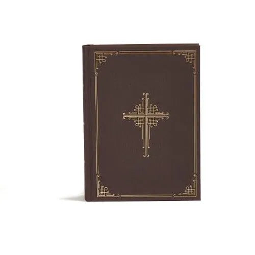 CSB Ancient Faith Study Bible, Brown Cloth-Over-Board: Black Letter, Church Fathers, Study Notes and Commentary, Ribbon Marker, Sewn Binding, Easy-To- - Hardcover