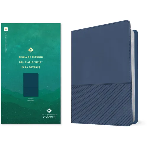 Biblia de Estudio del Diario Vivir Para Jóvenes Ntv Con Filament (Sentipiel, Azul Oscuro, Letra Roja) - Imitation Leather