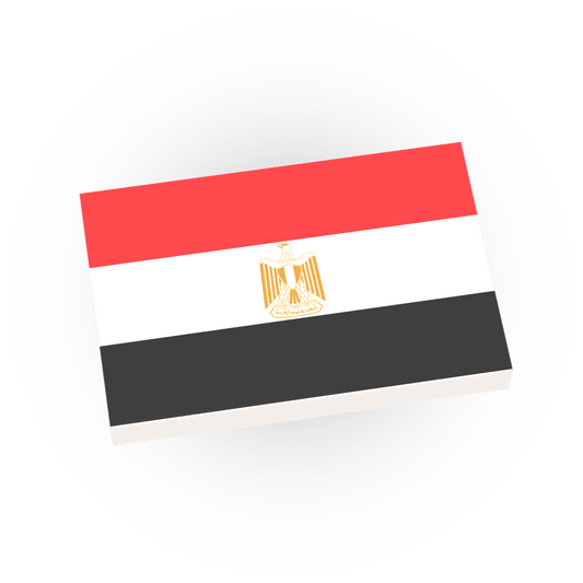 Egypt Flag - Custom Printed 2x3 Tile - Made Using LEGO® Parts