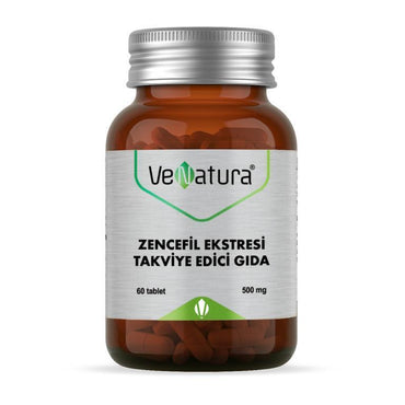 VeNatura Ginger Extract Supplement 500mg - 60 Tablets - Natural Anti-Inflammatory & Digestive Health Support