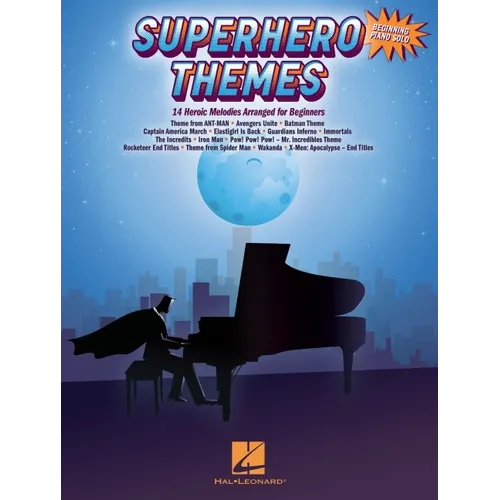 Superhero Themes: 14 Heroic Melodies Arranged for Beginning Piano Solo - Paperback