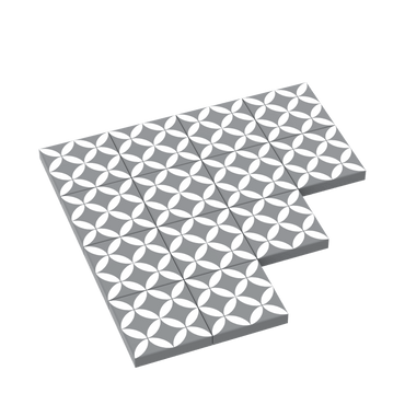 Gray and White Tile for Floor and Wall - Custom Printed - Made Using a LEGO® Part