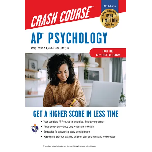 AP Psychology Crash Course, Book + Online: Get a Higher Score in Less Time - Paperback