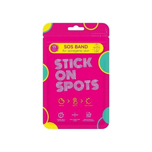 Stick On Spots SOS Acne Patches - Hydrocolloid Acne Treatment - 15 Count