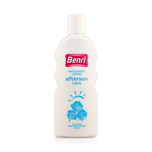 Benri After Sun Lotion with 5% Panthenol & Aloe Vera - Moisturizing Skincare for Post Sunbathing Care
