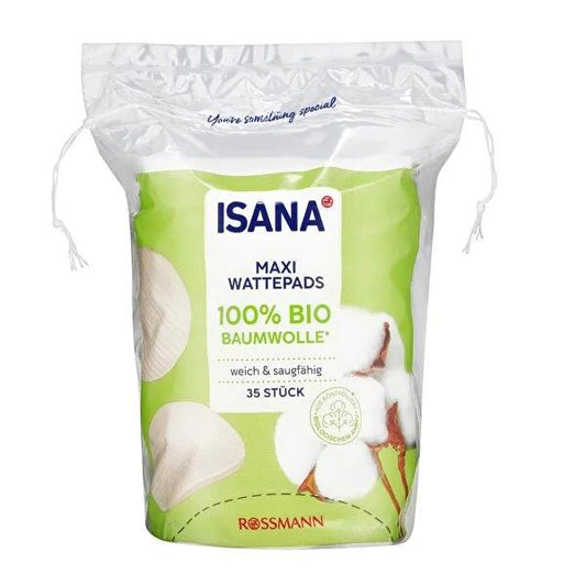Isana Organic Cotton Pads - Gentle Makeup Remover for Sensitive Skin, Natural Skincare