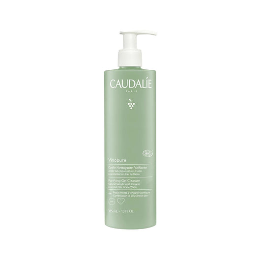 Caudalie Vinopure Cleansing Gel 385ml - Gentle, Purifying Facial Cleanser for All Skin Types