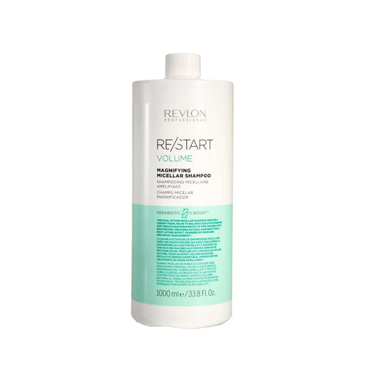 Revlon Restart Volume Shampoo - 1000ml Micellar Formula for Volumized Hair