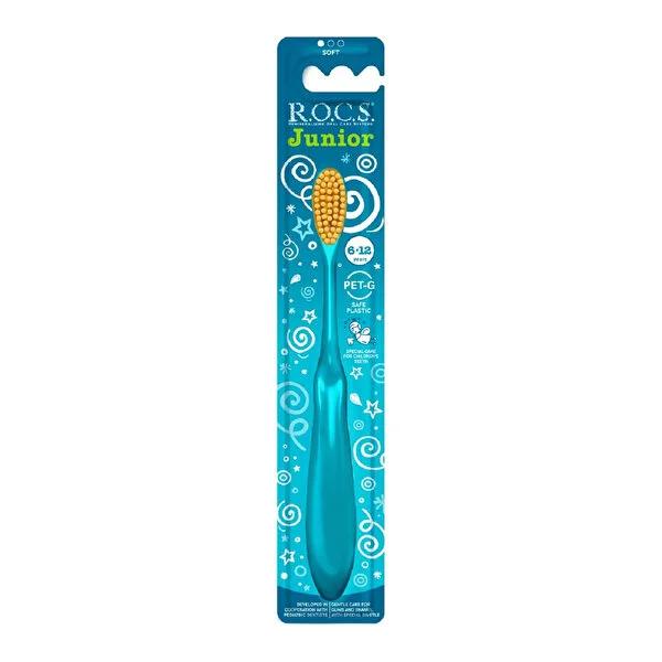 Rocs Junior Children's Toothbrush for Kids Aged 6-12 - Promotes Good Oral Hygiene, Effective Cleaning & Durable
