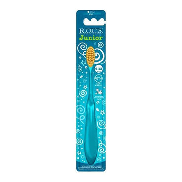 Rocs Junior Children's Toothbrush for Kids Aged 6-12 - Promotes Good Oral Hygiene, Effective Cleaning & Durable