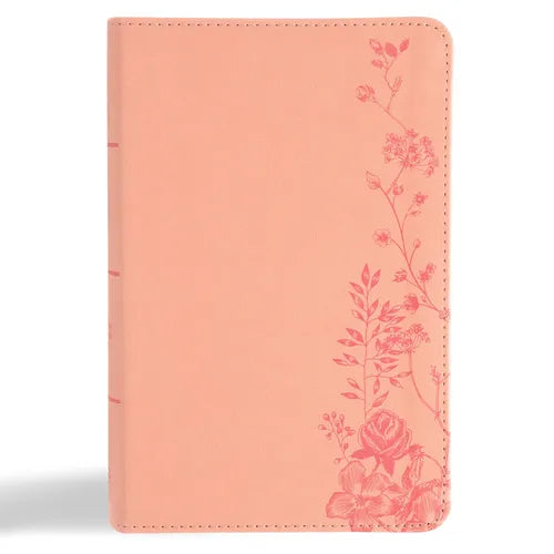 CSB Single-Column Compact Bible, Digital Study Edition, Blush Floral Leathertouch - Imitation Leather