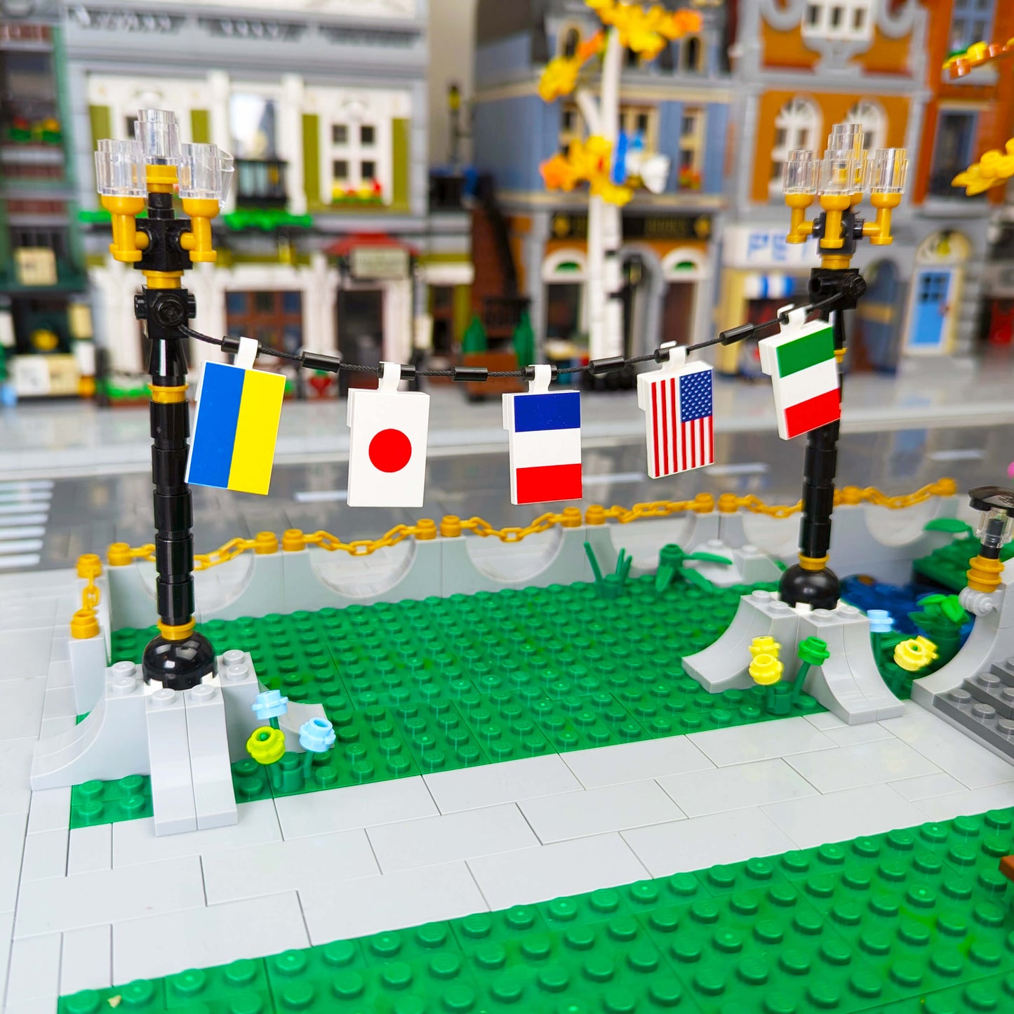 Japan Country Flag - Custom Printed - Made Using A LEGO® Tile