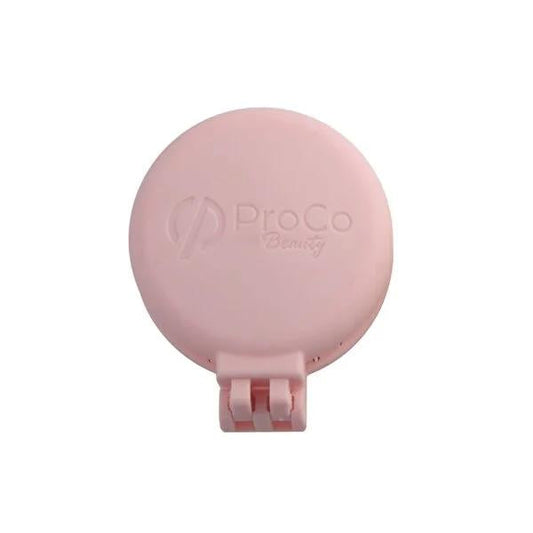 Proco Beauty Portable Foldable Mirrored Hair Brush - Compact Anti-Static Hair Care for Travel & On-the-Go Styling