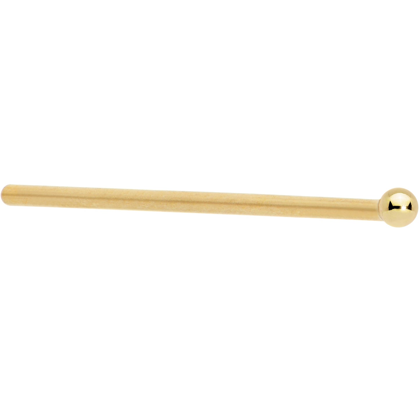 Solid 14K Yellow Gold 1.5mm Ball Nose Ring