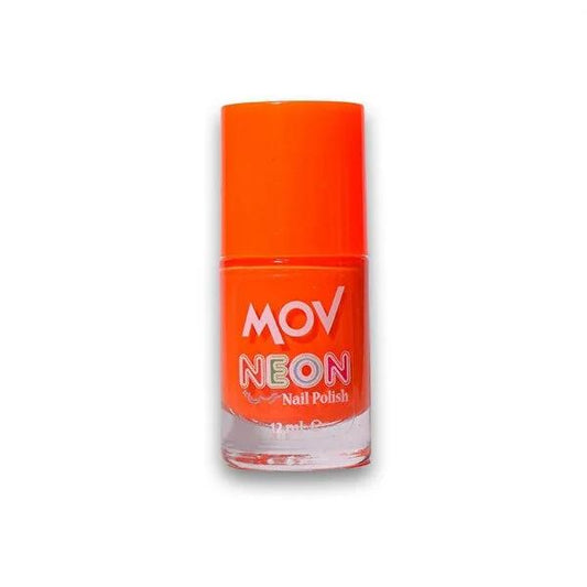 Mov Neon Orange Nail Polish: Vibrant, High Shine, Fast Drying, Long Lasting Color - Trendy & Eye-Catching Nail Varnish