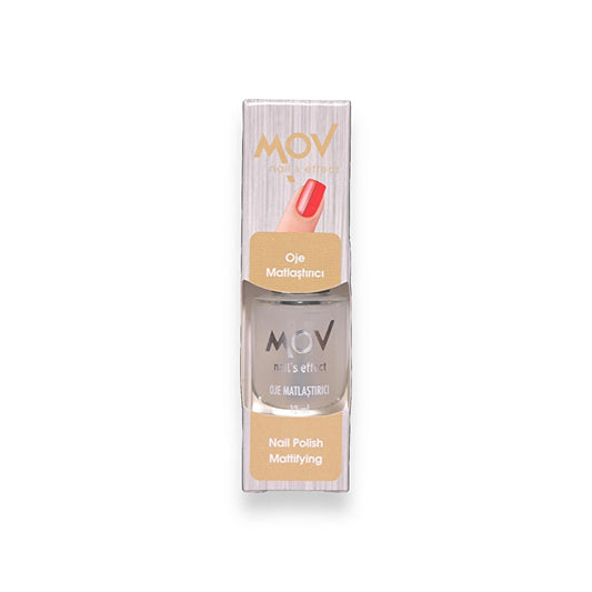 Mov Matte Nail Polish Top Coat - 12 ml - Matte Finish Nail Care Product for Nail Art Styling
