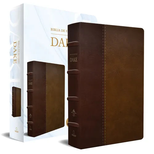 Rvr 1960 Biblia de Estudio Dake, Tamaño Grande, Piel Duotono Marrón / Spanish Rvr 1960 Dake Study Bible, Large Size, Duotone Brown Leather - Paperback