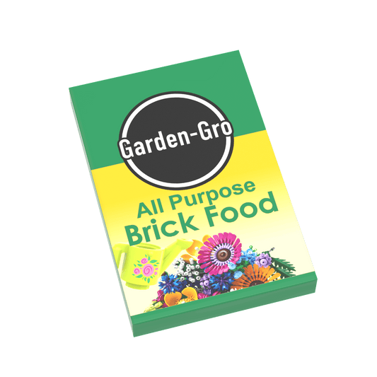 Garden-Gro Brick Food Soil - Custom Printed Minifig Scale 2x3 Tile - Made Using LEGO® Parts
