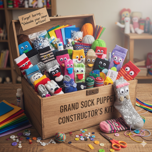 The Grand Sock Puppet Constructor's Kit! 🎠A Mystery Box of Raw Materials & Creative Potential!