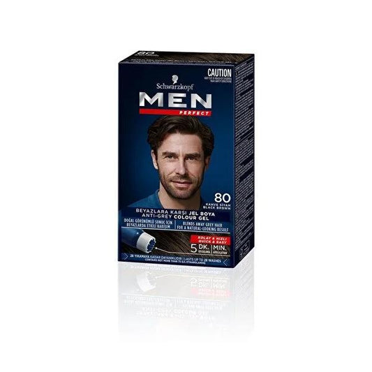 Men Perfect Coffee Black Hair Dye - 100% Natural Look, Quick 5-Minute Application
