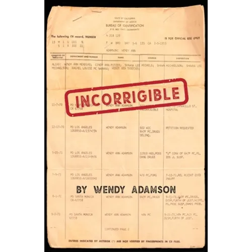 Incorrigible: A Coming-of-Age Memoir of Loss, Addiction & Incarceration - Paperback