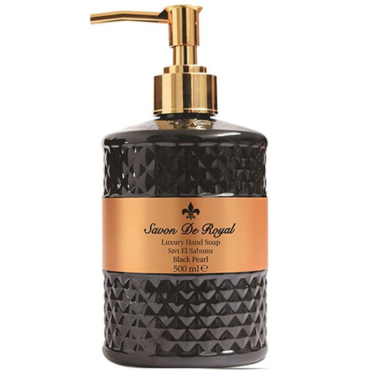 Savon De Royal Pearl Black Liquid Hand Soap: Gentle Cleansing for Soft, Radiant Skin - 500ml Moisturizing Hand Soap