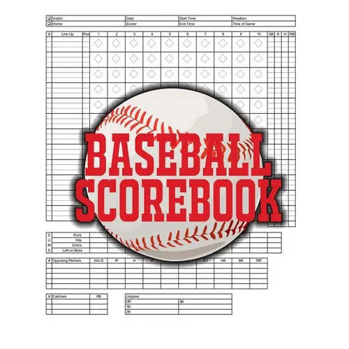 Baseball Scorebook: 100 Scoring Sheets For Baseball and Softball Games, Glover's Scorebooks, Large (8.5X 11) - Paperback