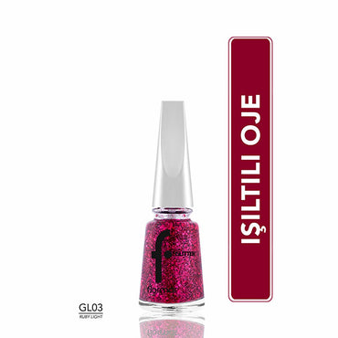 Flormar Glitter Semi-transparent Nail Polish - Semi-transparent Glitter Polish for Trendy Nail Art