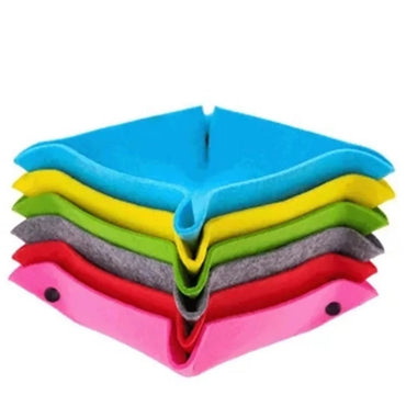 25*25cm Fabric Felt Folding Square Dice Tray Portable Quadrilateral Dice Box Board Games Dice Storage