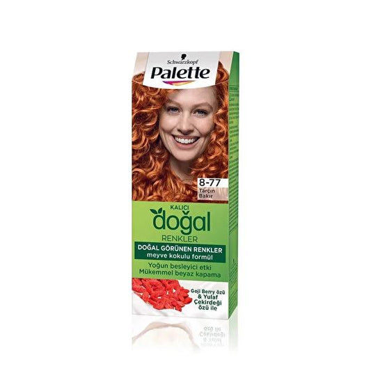 Palette Natural Colors Hair Dye 8-77 - Argan Oil Enriched, Long-Lasting Hair Color