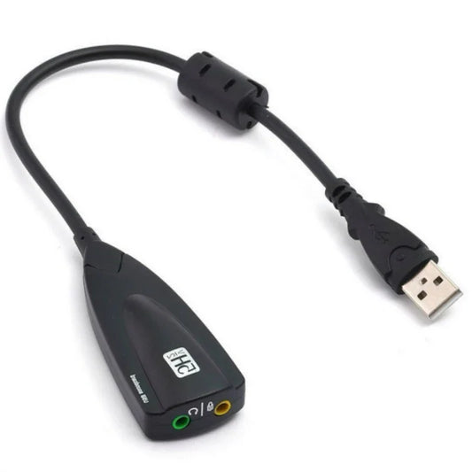 External USB 7.1 Sound Card Adapter – USB to 3.5mm Audio Jack for PC & Laptop, Headset Microphone Support