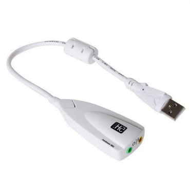 External USB 7.1 Sound Card Adapter – USB to 3.5mm Audio Jack for PC & Laptop, Headset Microphone Support