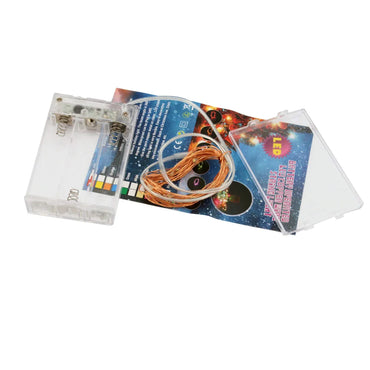 Battery Operated 2M (6.6 ft) Copper Wire Fairy String Lights - 20 LED Timer for Wedding, Christmas & Party Decor
