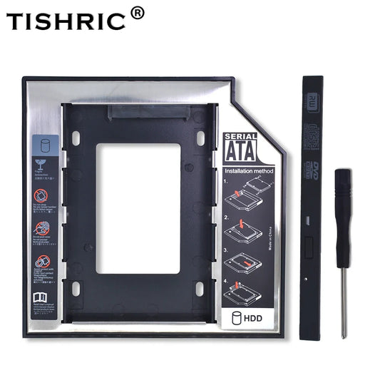 Universal SATA 3.0 2.5-inch (63.5 mm) HDD/SSD Caddy — Fits 9.5 mm / 12.7 mm Optical Bay (eSATA Enclosure)