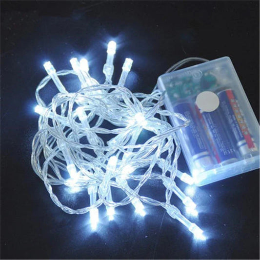 AA Battery Operated LED String Lights — 10/20/40/80/160 LED Fairy Lights, Cool White/Warm White/RGB for Christmas Wedding Party Garland