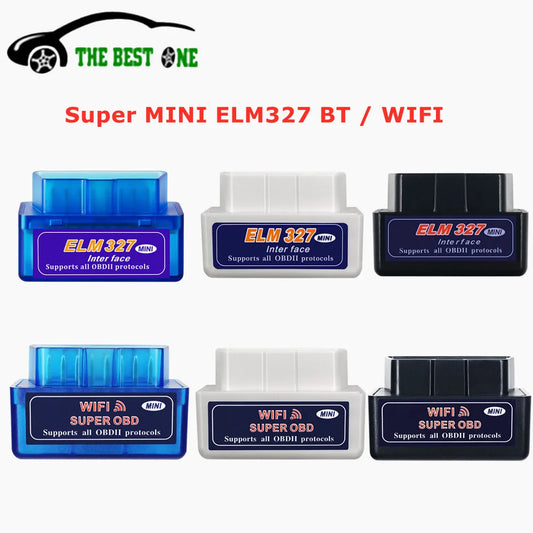 Mini ELM327 OBD2 Bluetooth & WiFi Scanner for Android iOS - Car Diagnostic Code Reader