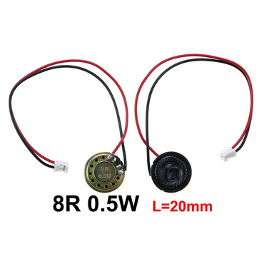 8Ω 0.5W Mini Ultra-Thin Horn Speaker 20–57mm (0.79–2.24in) with P2.0 Terminal Wire