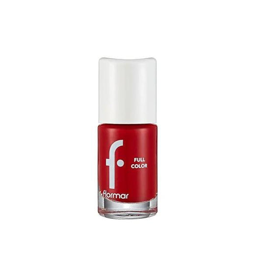Flormar High Pigment Nail Polish - Optimistic Red, Long Lasting Nail Color with Glossy Finish