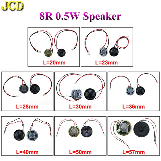 8Ω 0.5W Mini Ultra-Thin Horn Speaker 20–57mm (0.79–2.24in) with P2.0 Terminal Wire