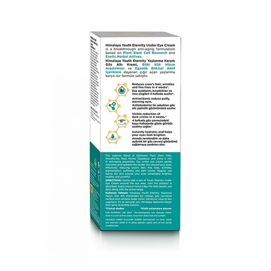 Himalaya Youth Eternity Anti-Aging Eye Cream - Reduce Dark Circles & Fine Lines, 0.51 fl oz