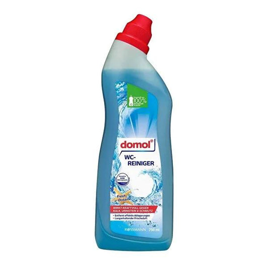 Domol Ocean Fresh Toilet Cleaning Gel - Effective Lime Scale Remover, Long-Lasting Fresh Scent, Microplastic-Free - 25.36 fl oz
